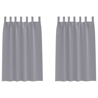 Cortinas opacas com cortinas Cinzento-claro Poliéster