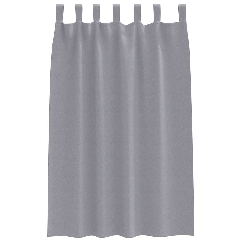 Cortinas opacas com cortinas Cinzento-claro Poliéster