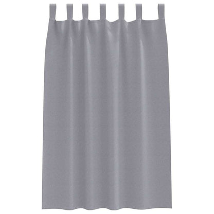 Cortinas opacas com cortinas Cinzento-claro Poliéster
