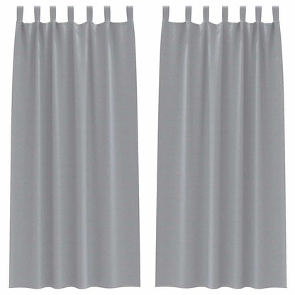 Cortinas opacas com cortinas Cinzento-claro Poliéster