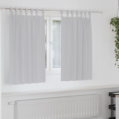 Cortinas opacas com cortinas Cinzento-claro Poliéster