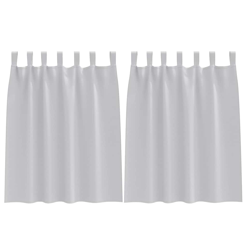 Cortinas opacas com cortinas Cinzento-claro Poliéster