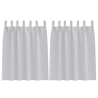Cortinas opacas com cortinas Cinzento-claro Poliéster
