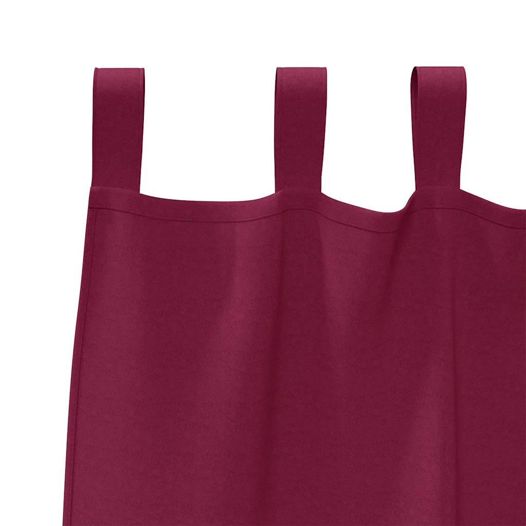 Cortinas opacas com cortinas Vinho Vermelho Poliéster
