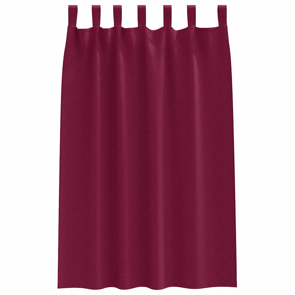 Cortinas opacas com cortinas Vinho Vermelho Poliéster