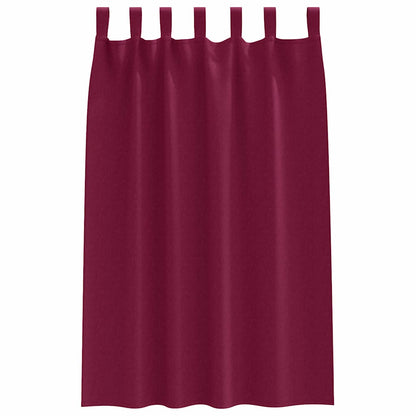 Cortinas opacas com cortinas Vinho Vermelho Poliéster