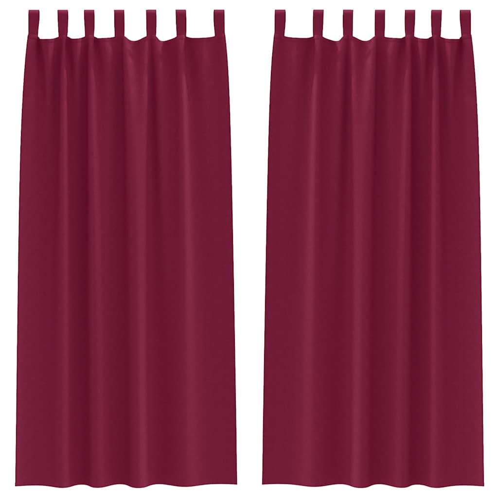 Cortinas opacas com cortinas Vinho Vermelho Poliéster