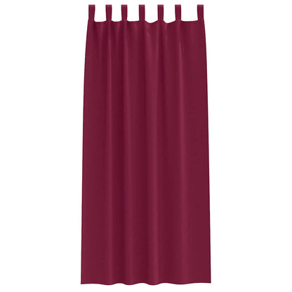 Cortinas opacas com cortinas Vinho Vermelho Poliéster