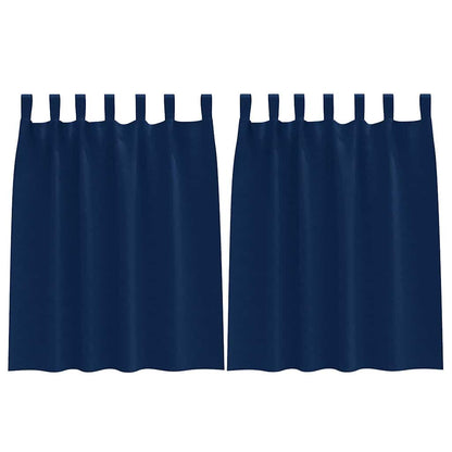 Cortinas opacas com cortinas Azul Escuro Poliéster