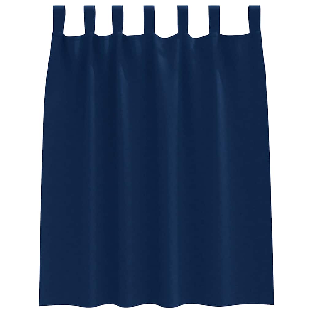 Cortinas opacas com cortinas Azul Escuro Poliéster