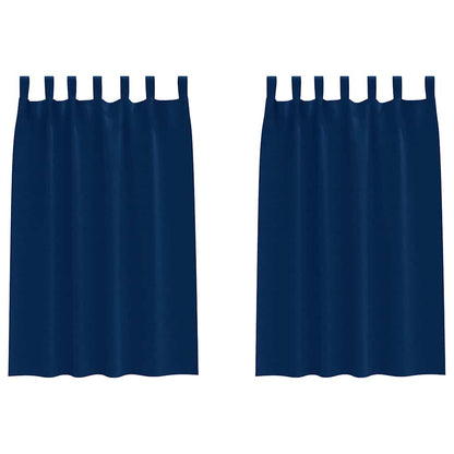 Cortinas opacas com cortinas Azul Escuro Poliéster