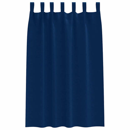 Cortinas opacas com cortinas Azul Escuro Poliéster