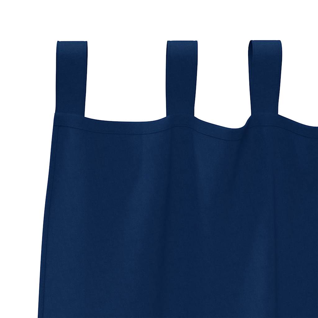 Cortinas opacas com cortinas Azul Escuro Poliéster