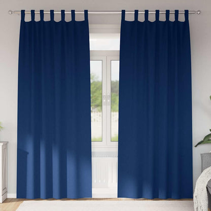 Cortinas opacas com cortinas Azul Escuro Poliéster