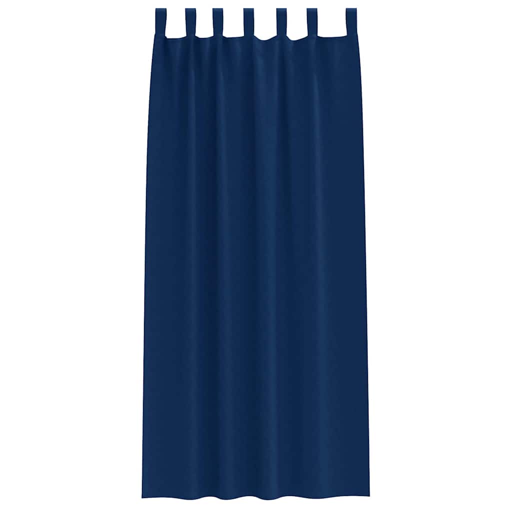 Cortinas opacas com cortinas Azul Escuro Poliéster