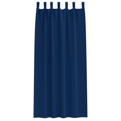 Cortinas opacas com cortinas Azul Escuro Poliéster