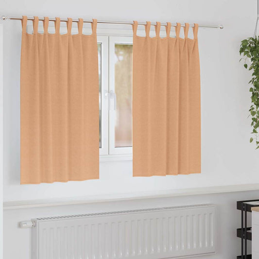 Cortinas opacas com cortinas Marrom Claro Poliéster