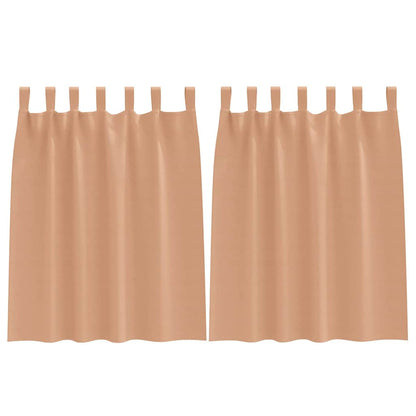 Cortinas opacas com cortinas Marrom Claro Poliéster