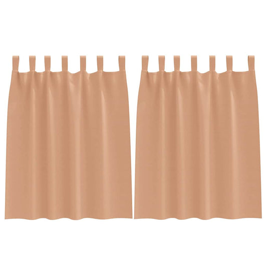 Cortinas opacas com cortinas Marrom Claro Poliéster