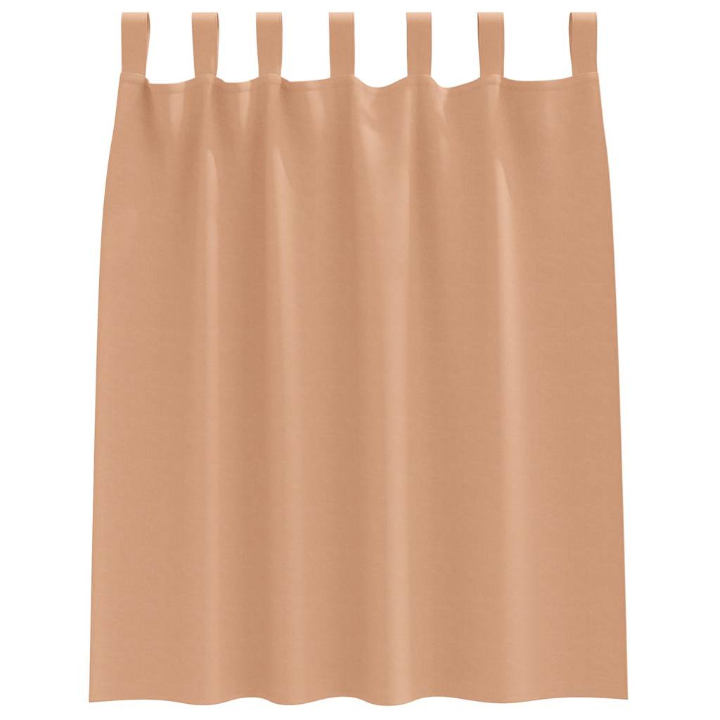 Cortinas opacas com cortinas Marrom Claro Poliéster