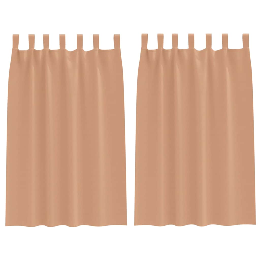 Cortinas opacas com cortinas Marrom Claro Poliéster