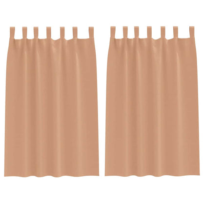 Cortinas opacas com cortinas Marrom Claro Poliéster