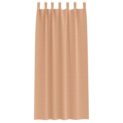 Cortinas opacas com cortinas Marrom Claro Poliéster