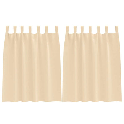 Cortinas opacas com cortinas Creme Poliéster