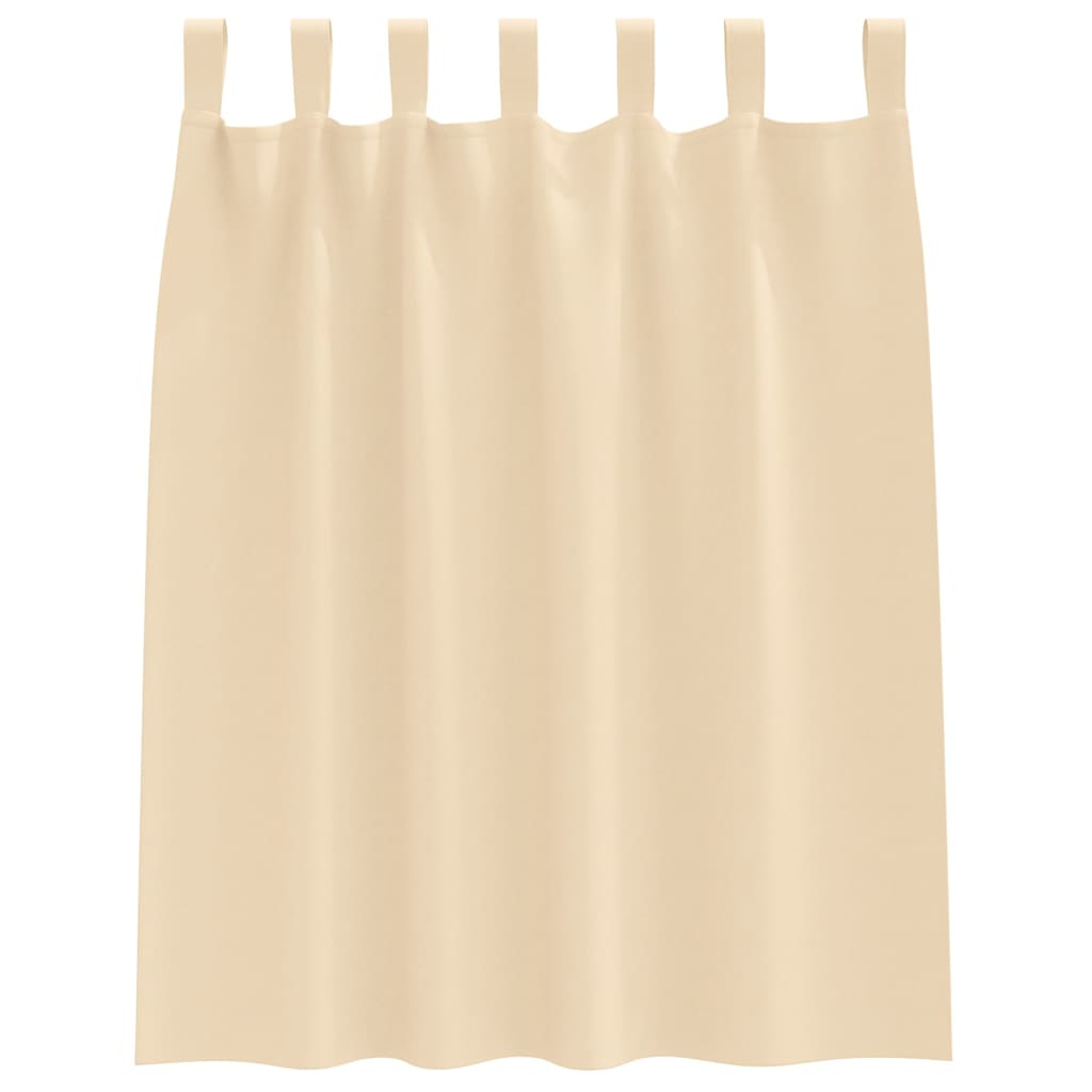 Cortinas opacas com cortinas Creme Poliéster