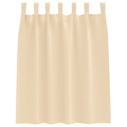 Cortinas opacas com cortinas Creme Poliéster