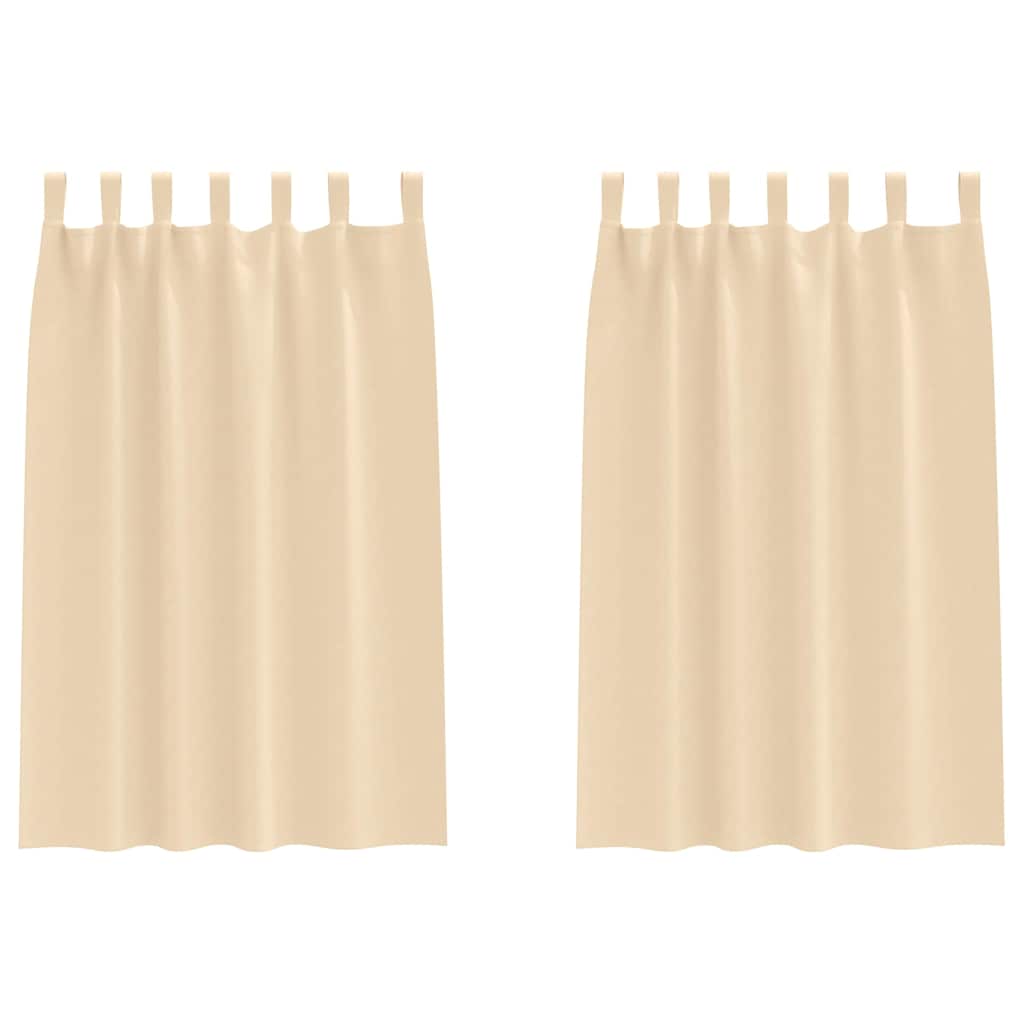 Cortinas opacas com cortinas Creme Poliéster