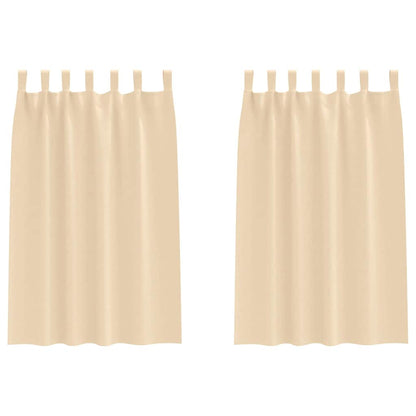 Cortinas opacas com cortinas Creme Poliéster