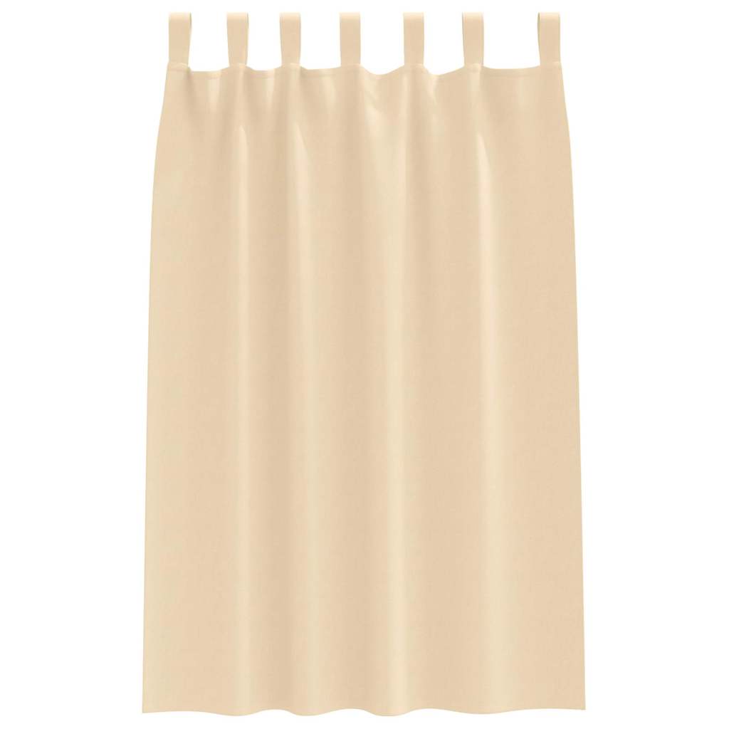Cortinas opacas com cortinas Creme Poliéster