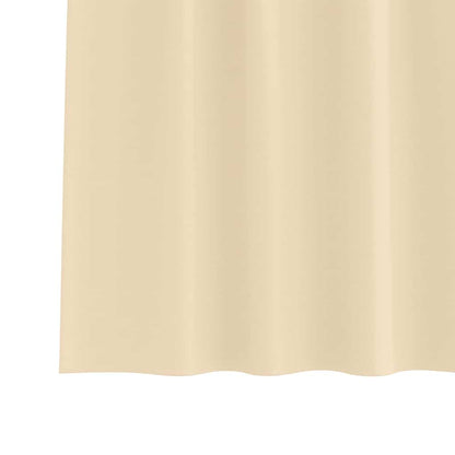 Cortinas opacas com cortinas Creme Poliéster
