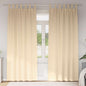 Cortinas opacas com cortinas Creme Poliéster