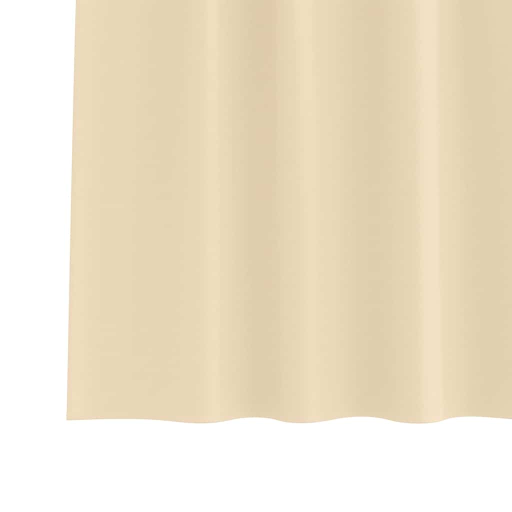 Cortinas opacas com cortinas Creme Poliéster