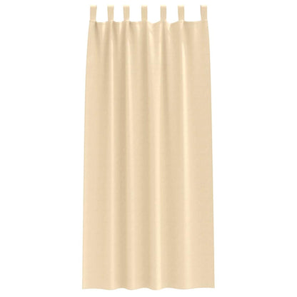 Cortinas opacas com cortinas Creme Poliéster
