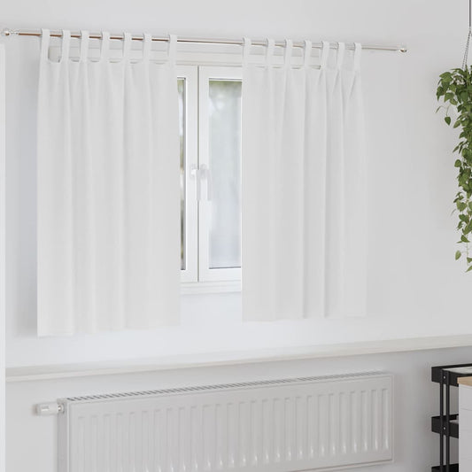 Cortinas opacas com cortinas Branco Puro Poliéster