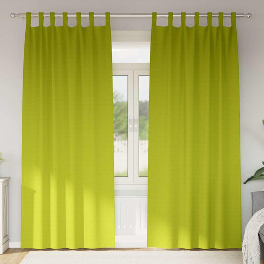 Cortinas opacas com cortinas Verde Poliéster