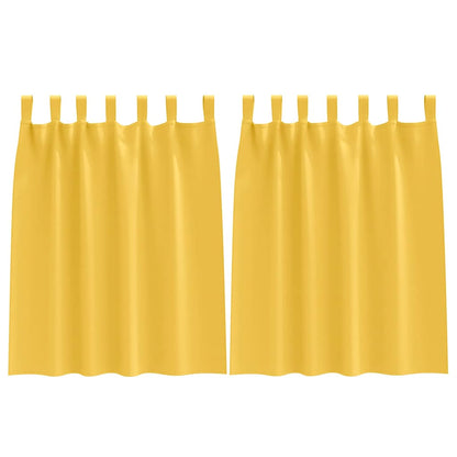 Cortinas opacas com cortinas Amarelo Mostarda Poliéster