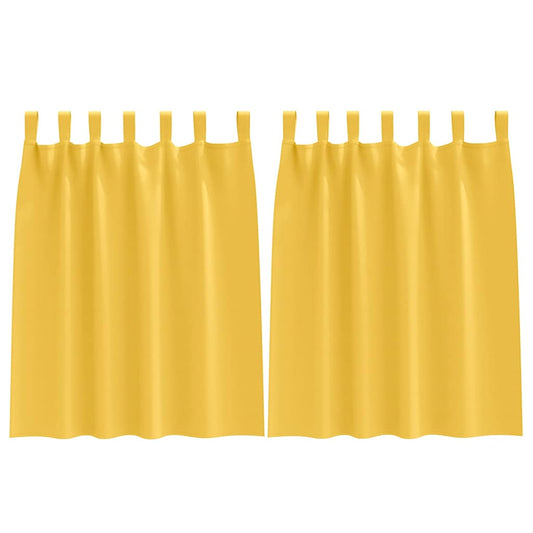 Cortinas opacas com cortinas Amarelo Mostarda Poliéster