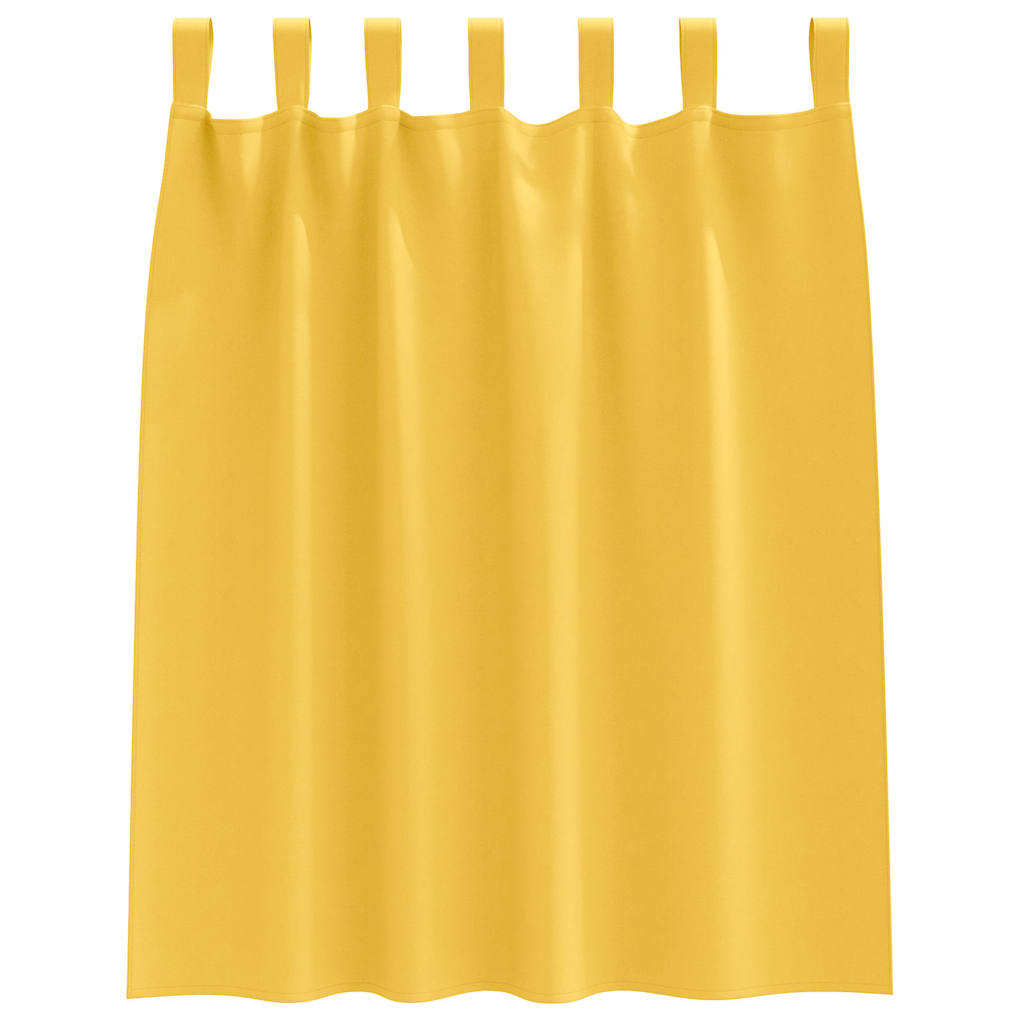 Cortinas opacas com cortinas Amarelo Mostarda Poliéster