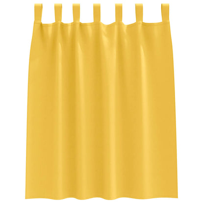 Cortinas opacas com cortinas Amarelo Mostarda Poliéster