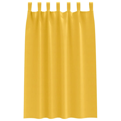 Cortinas opacas com cortinas Amarelo Mostarda Poliéster