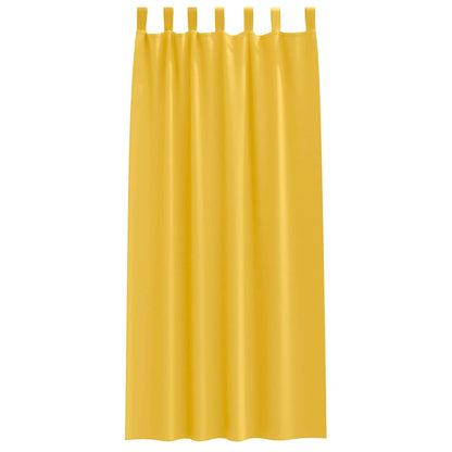 Cortinas opacas com cortinas Amarelo Mostarda Poliéster