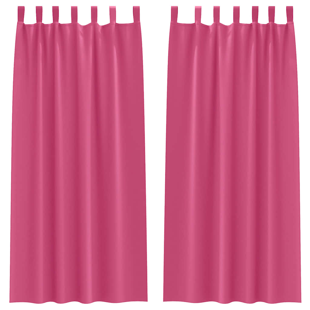 Cortinas opacas com cortinas Rosa Brilhante Poliéster