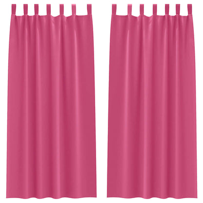 Cortinas opacas com cortinas Rosa Brilhante Poliéster