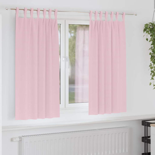 Cortinas opacas com cortinas Rosa bebé Poliéster