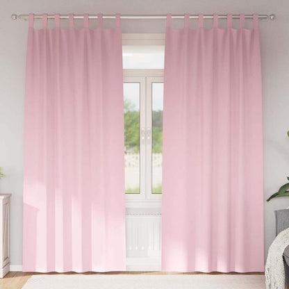 Cortinas opacas com cortinas Rosa bebé Poliéster