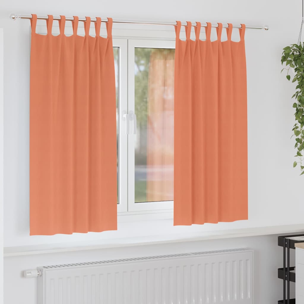 Cortinas Blackout com Argolas 2 pcs Terracota 175 x 140 cm